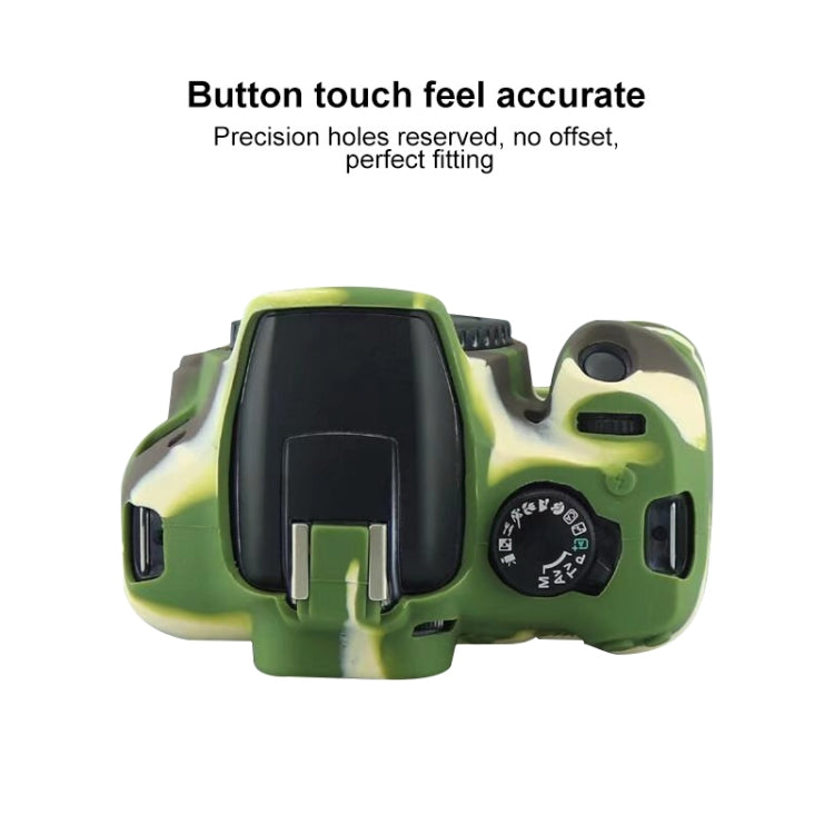 Soft Silicone Protective Case for Canon EOS 2000D (Camouflage) by buy2fix
