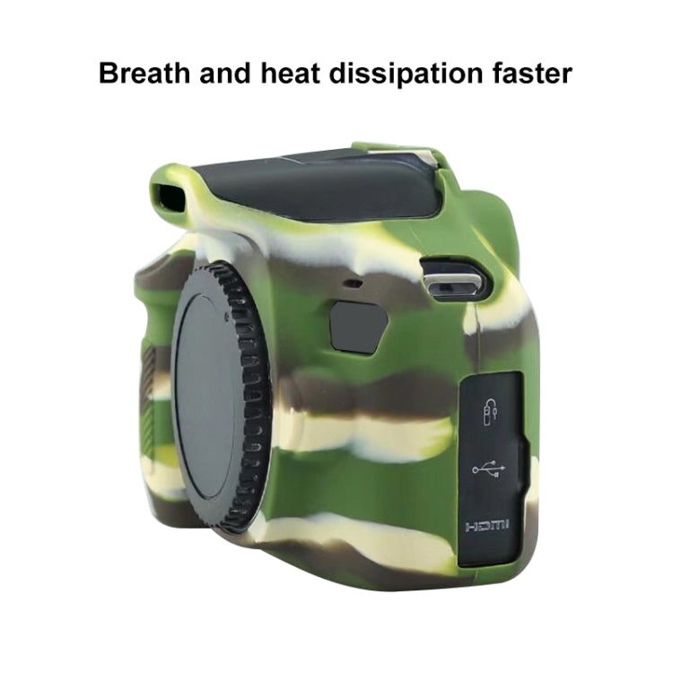 Soft Silicone Protective Case for Canon EOS 2000D (Camouflage) by buy2fix