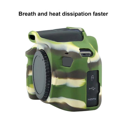 Soft Silicone Protective Case for Canon EOS 2000D (Camouflage) by buy2fix