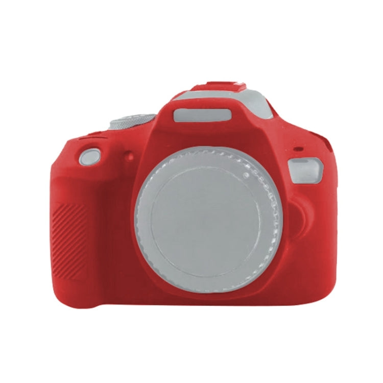 Soft Silicone Protective Case for Canon EOS 2000D (Red) by buy2fix