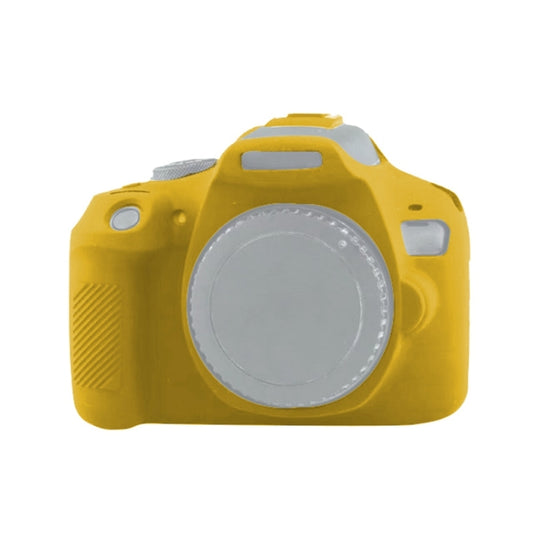 Soft Silicone Protective Case for Canon EOS 2000D (Yellow) by buy2fix
