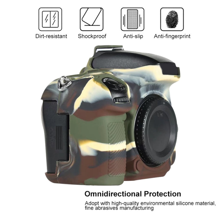 For Nikon D600 / D610 Soft Silicone Protective Case(Camouflage) by buy2fix