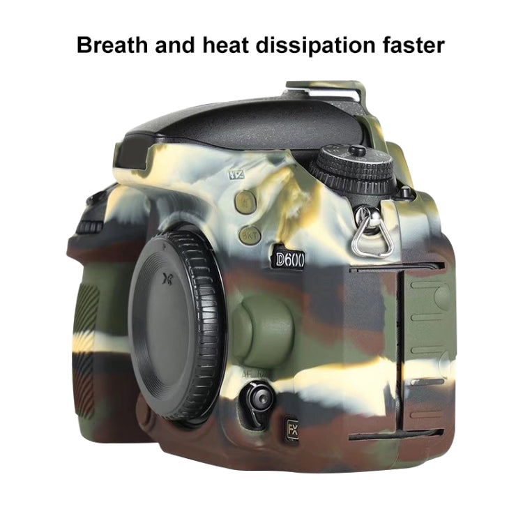 For Nikon D600 / D610 Soft Silicone Protective Case(Camouflage) by buy2fix