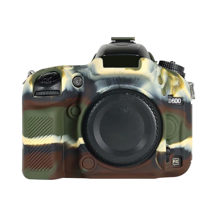 For Nikon D600 / D610 Soft Silicone Protective Case(Camouflage) by buy2fix
