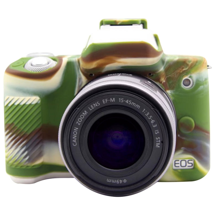 For Canon EOS M50 Mark II / M50 II Soft Silicone Protective Case(Camouflage) by buy2fix