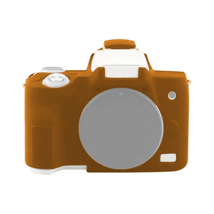 For Canon EOS M50 Mark II / M50 II Soft Silicone Protective Case(Coffee) by buy2fix