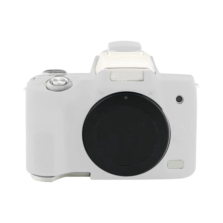 For Canon EOS M50 Mark II / M50 II Soft Silicone Protective Case(White) - Protective Case by buy2fix | Online Shopping UK | buy2fix