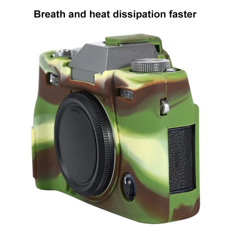 For FUJIFILM X-T30 Soft Silicone Protective Case(Camouflage) by buy2fix