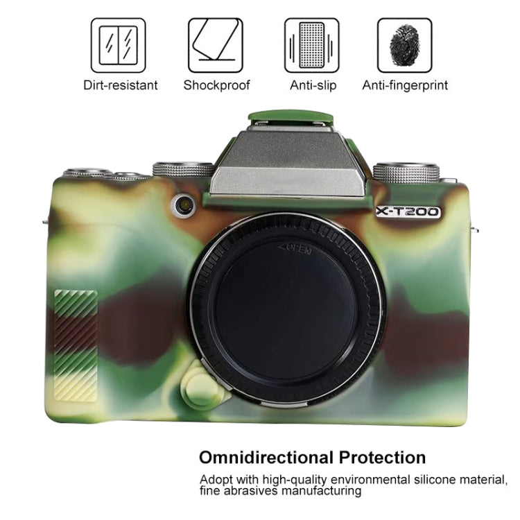 Soft Silicone Protective Case for FUJIFILM X-T200 (Camouflage) by buy2fix