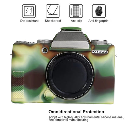 Soft Silicone Protective Case for FUJIFILM X-T200 (Camouflage) by buy2fix