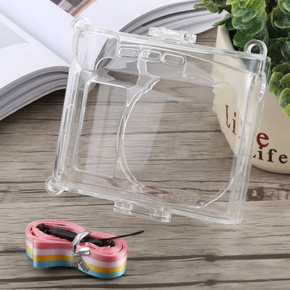 Protective Crystal Shell Case with Strap for FUJIFILM instax mini 90 (Transparent) - Protective Case by buy2fix | Online Shopping UK | buy2fix