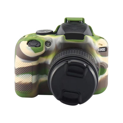 Soft Silicone Protective Case for Nikon D3400 / D3300 (Camouflage) by buy2fix