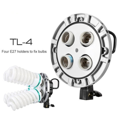 Godox TL-4 4 in 1 E27 Socket Tricolor Bulb Light Lamp Head Mount(EU Plug) by Godox