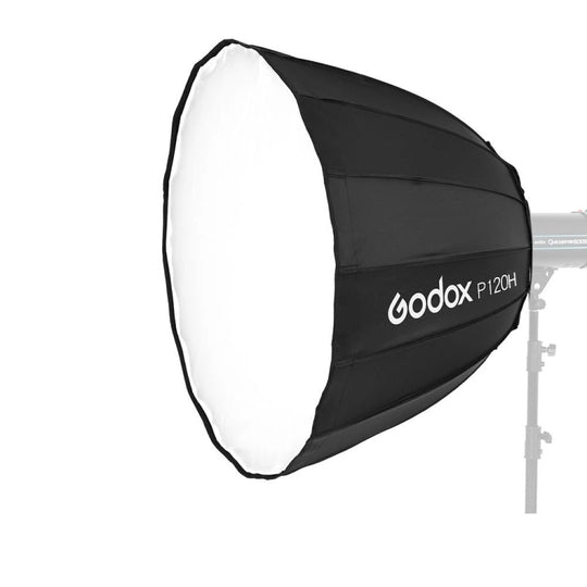 Godox P120H 120 cm de profondeur Softbox parabolique réflecteur diffuseur boîte à lumière de studio (noir)