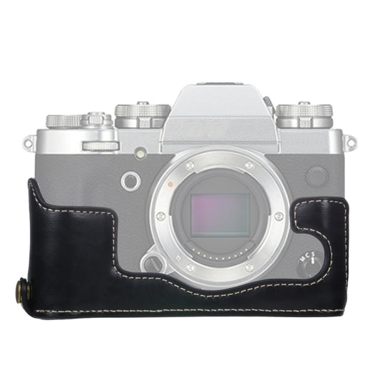 1/4 inch Thread PU Leather Camera Half Case Base for FUJIFILM X-T3/X-T2(Black) - Half Case by buy2fix | Online Shopping UK | buy2fix