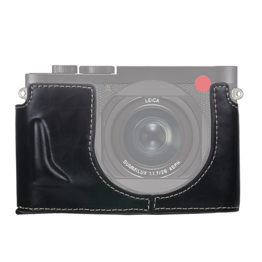 1/4 inch Thread PU Leather Camera Half Case Base for Leica Q2(Black) - Half Case by buy2fix | Online Shopping UK | buy2fix