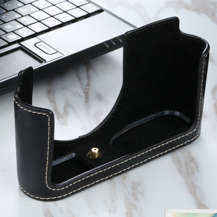 1/4 inch Thread PU Leather Camera Half Case Base for Leica Q2(Black) - Half Case by buy2fix | Online Shopping UK | buy2fix