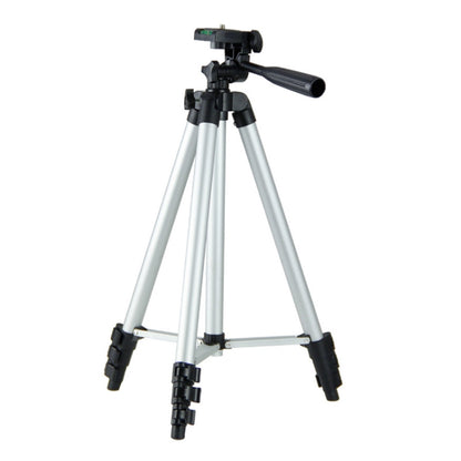 130cm 4-Section Folding Aluminum Alloy Tripod Mount with Three-Dimensional Head(Silver) - Tripods by buy2fix | Online Shopping UK | buy2fix