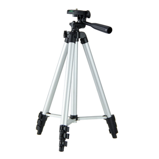 130cm 4-Section Folding Aluminum Alloy Tripod Mount with Three-Dimensional Head(Silver) - Tripods by buy2fix | Online Shopping UK | buy2fix