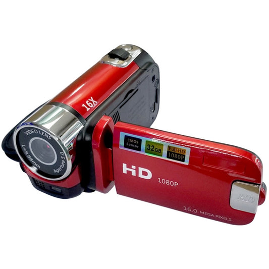 16X Digital Zoom HD 16 Million Pixel Home Travel DV Camera, EU Plug(Red) - Video Cameras by buy2fix | Online Shopping UK | buy2fix