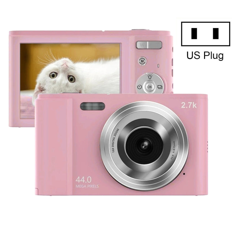 DC302 2.88 inch 44MP 16X Zoom 2.7K Full HD Digital Camera Children Card Camera, US Plug(Pink) - Children Cameras by buy2fix | Online Shopping UK | buy2fix