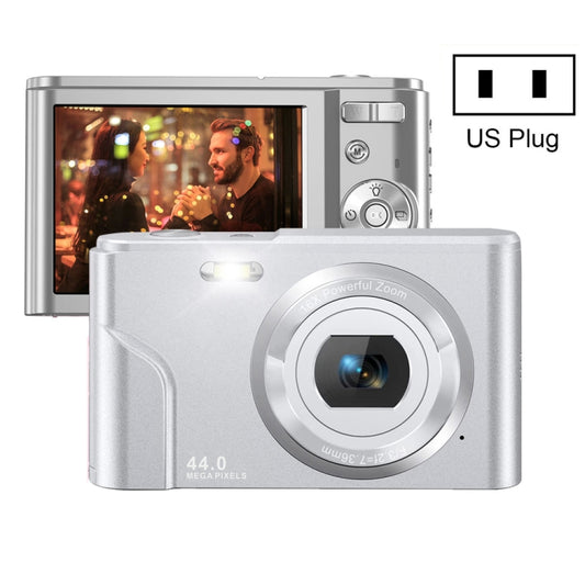 DC302 2.88 inch 44MP 16X Zoom 2.7K Full HD Digital Camera Children Card Camera, US Plug(Silver) - Children Cameras by buy2fix | Online Shopping UK | buy2fix