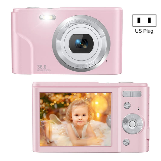 DC311 2.4 inch 36MP 16X Zoom 2.7K Full HD Digital Camera Children Card Camera, US Plug(Pink) - Children Cameras by buy2fix | Online Shopping UK | buy2fix