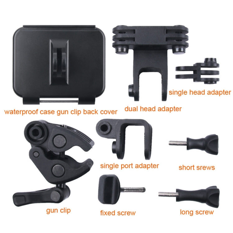 Clamp Mount Connecting Adapter Kit with Waterproof Back Cover for GoPro HERO6 /5(Black) - Bicycle Handlebar Mount by buy2fix | Online Shopping UK | buy2fix