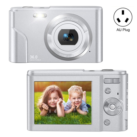 DC311 2.4 inch 36MP 16X Zoom 2.7K Full HD Digital Camera Children Card Camera, AU Plug (Silver) - Children Cameras by buy2fix | Online Shopping UK | buy2fix