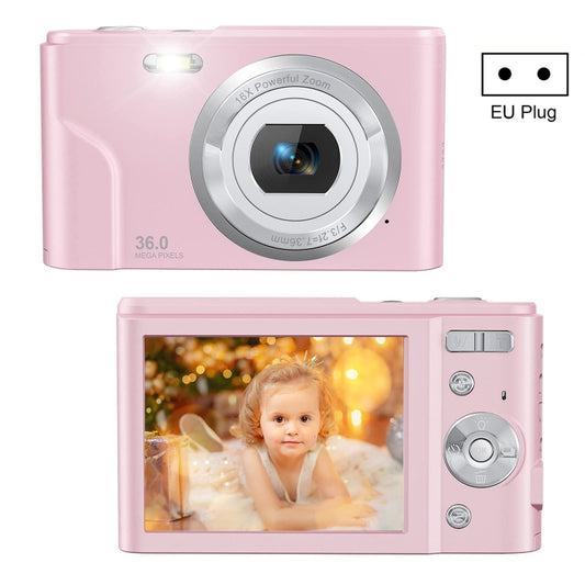 DC311 2.4 inch 36MP 16X Zoom 2.7K Full HD Digital Camera Children Card Camera, EU Plug(Pink) - Children Cameras by buy2fix | Online Shopping UK | buy2fix