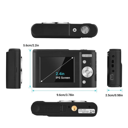 DC311 2.4 inch 36MP 16X Zoom 2.7K Full HD Digital Camera Children Card Camera, EU Plug(Black) - Children Cameras by buy2fix | Online Shopping UK | buy2fix