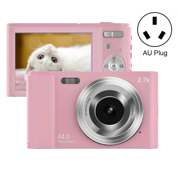 DC302 2.88 inch 44MP 16X Zoom 2.7K Full HD Digital Camera Children Card Camera, AU Plug (Pink) - Children Cameras by buy2fix | Online Shopping UK | buy2fix