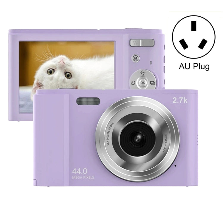 DC302 2.88 inch 44MP 16X Zoom 2.7K Full HD Digital Camera Children Card Camera, AU Plug (Purple) - Children Cameras by buy2fix | Online Shopping UK | buy2fix