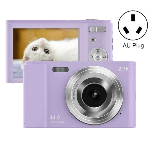 DC302 2.88 inch 44MP 16X Zoom 2.7K Full HD Digital Camera Children Card Camera, AU Plug (Purple) - Children Cameras by buy2fix | Online Shopping UK | buy2fix