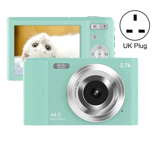 DC302 2.88 inch 44MP 16X Zoom 2.7K Full HD Digital Camera Children Card Camera, UK Plug (Green) - Children Cameras by buy2fix | Online Shopping UK | buy2fix