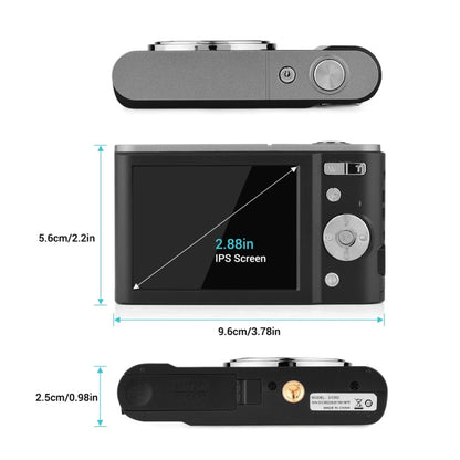 DC302 2.88 inch 44MP 16X Zoom 2.7K Full HD Digital Camera Children Card Camera, UK Plug (Silver) - Children Cameras by buy2fix | Online Shopping UK | buy2fix