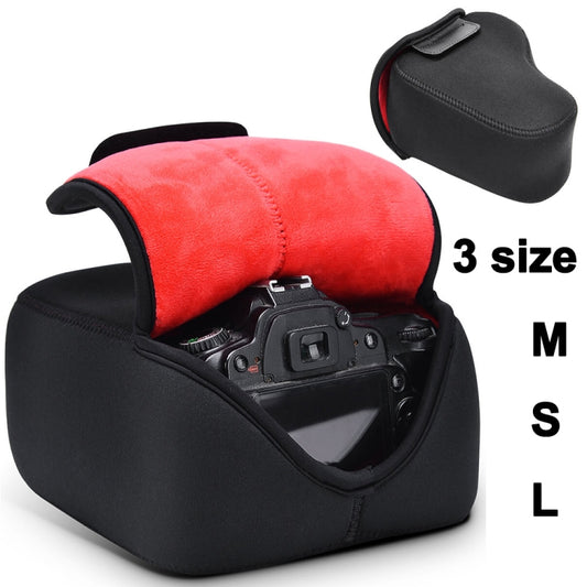 CADeN H6 Shockproof Waterproof Camera Liner Neoprene Bag Case, Size: 17 x 10.5 x 22cm (Black Red) - Soft Bag by CADeN | Online Shopping UK | buy2fix