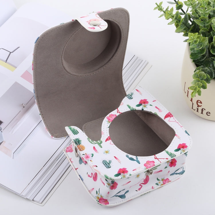 Cactus Flamingo Pattern Full Body Camera PU Leather Case Bag with Strap for FUJIFILM instax mini 9 / mini 8+ / mini 8 by buy2fix