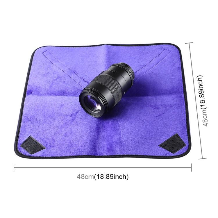 Hundred-folding Cloth Photography Camera SLR Liner Lens Bag Thickening Wrapped Cloth Plus Velvet, Size: 50x50cm (Purple) by buy2fix