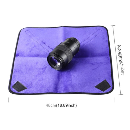Hundred-folding Cloth Photography Camera SLR Liner Lens Bag Thickening Wrapped Cloth Plus Velvet, Size: 50x50cm (Purple) by buy2fix
