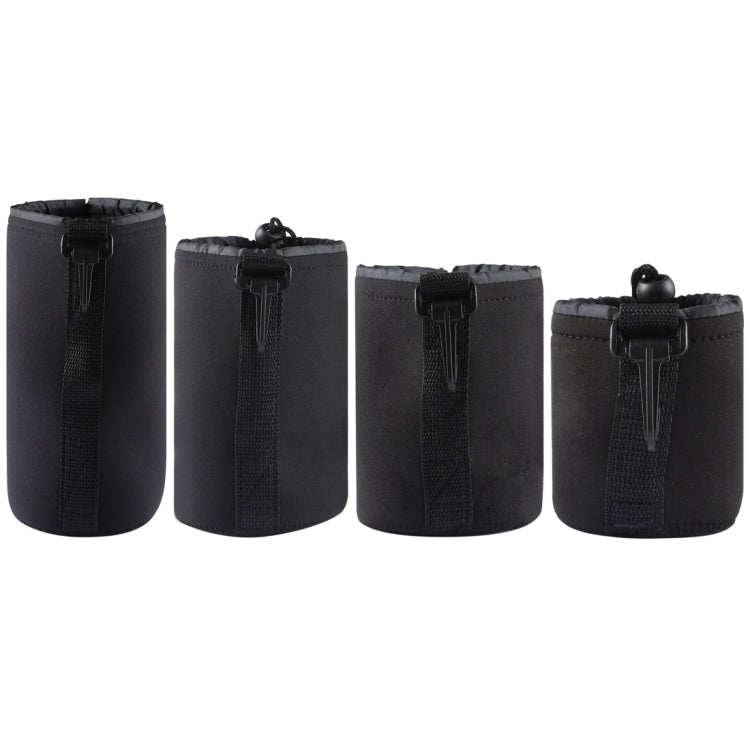 4 PCS Neoprene SLR Camera Lens Carrying Bag Pouch Bag with Carabiner, Size: 10x22cm, 10x14cm, 10x18cm, 8x10cm by buy2fix