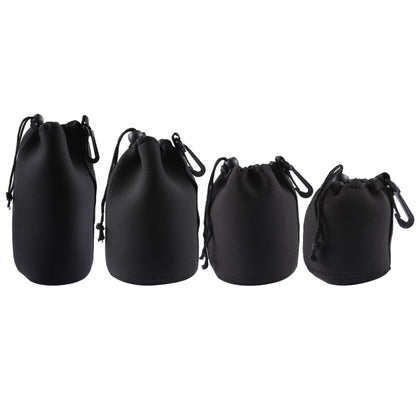 4 PCS Neoprene SLR Camera Lens Carrying Bag Pouch Bag with Carabiner, Size: 10x22cm, 10x14cm, 10x18cm, 8x10cm by buy2fix