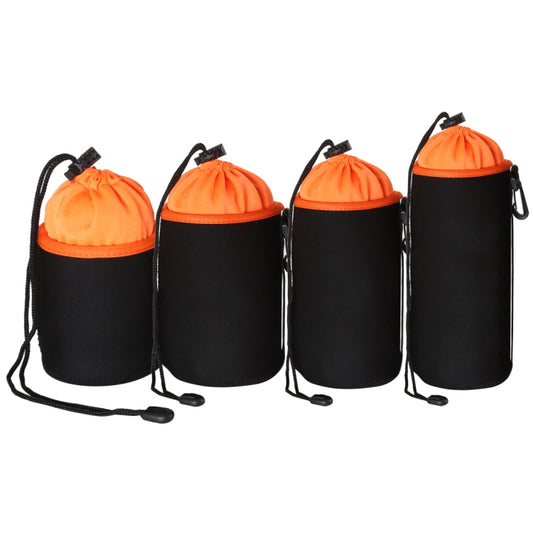 4 in 1 SLR Camera Lens Bag Micro Single Lens Bag Lens Inner Bile Bag Waterproof Protective Case Plus Velvet Thickening (Orange) - Lens Bag by buy2fix | Online Shopping UK | buy2fix