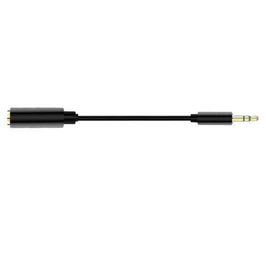 5 PCS 13cm Metal 3.5mm Audio 4 Pole Female to 3 Pole Male Microphone Adapter Cable(Black) -  by buy2fix | Online Shopping UK | buy2fix