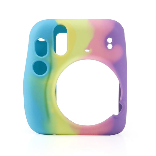 Rainbow Soft Silicone Protective Case for Fujifilm Instax mini 11 (Dark Blue) - Protective Case by buy2fix | Online Shopping UK | buy2fix