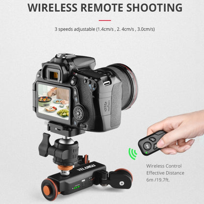 YELANGU L4X Camera Wheel Dolly + PC03 Phone Clamp with Remote, Load: 3kg - Camera Dolly by YELANGU | Online Shopping UK | buy2fix