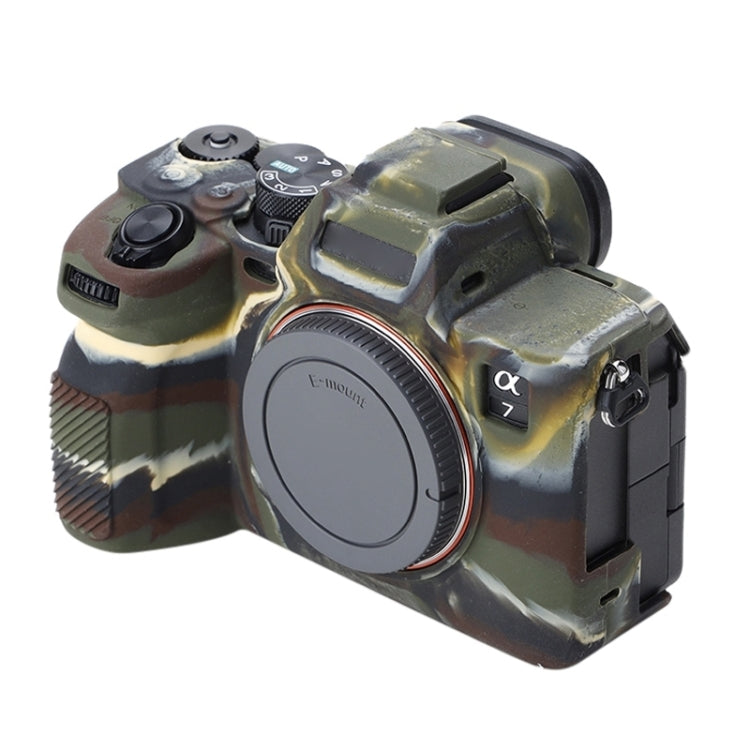 Soft Silicone Protective Case for Sony A7 IV (Camouflage) by buy2fix
