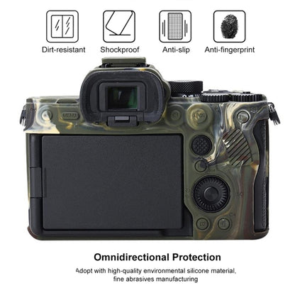 Soft Silicone Protective Case for Sony A7 IV (Camouflage) by buy2fix