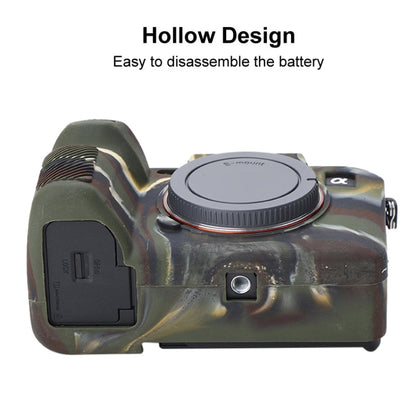 Soft Silicone Protective Case for Sony A7 IV (Camouflage) by buy2fix