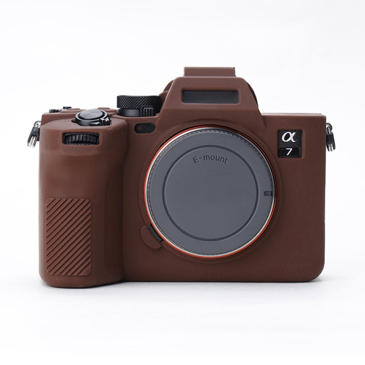 Soft Silicone Protective Case for Sony A7 IV (Coffee) - Protective Case by buy2fix | Online Shopping UK | buy2fix